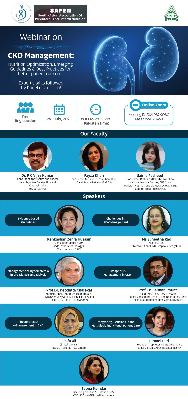 CKD Management: Nutrition Optimization, Emerging Guidelines & Best Practices - SAPEN Webinar